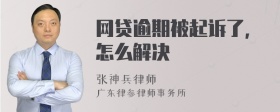 网贷逾期被起诉了，怎么解决