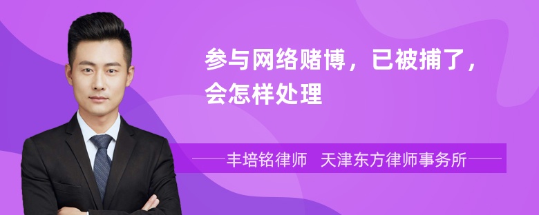 参与网络赌博，已被捕了，会怎样处理