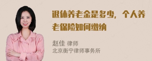 退休养老金是多少，个人养老保险如何缴纳