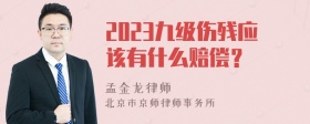 2023九级伤残应该有什么赔偿？