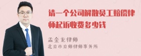 请一个公司解散员工赔偿律师起诉收费多少钱