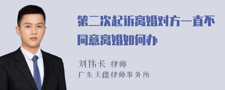 第二次起诉离婚对方一直不同意离婚如何办