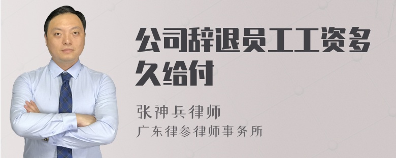 公司辞退员工工资多久给付