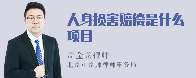 人身损害赔偿是什么项目