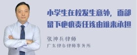 小学生在校发生意外，面部留下疤痕责任该由谁来承担