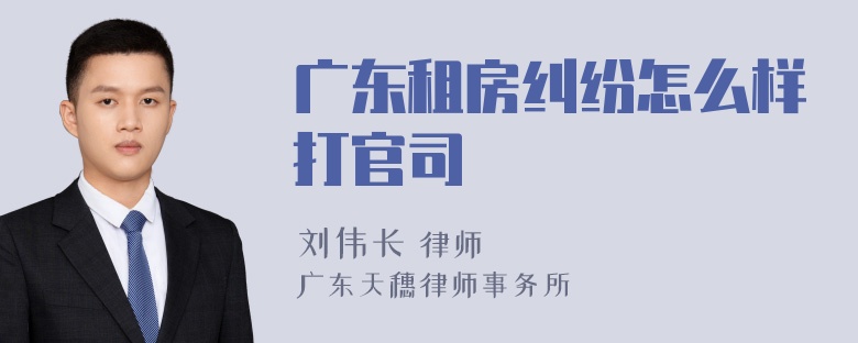 广东租房纠纷怎么样打官司