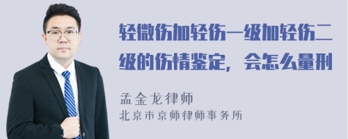 轻微伤加轻伤一级加轻伤二级的伤情鉴定，会怎么量刑