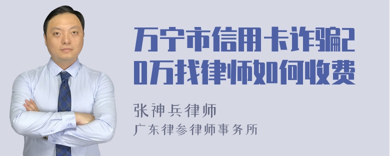 万宁市信用卡诈骗20万找律师如何收费