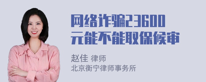 网络诈骗23600元能不能取保候审