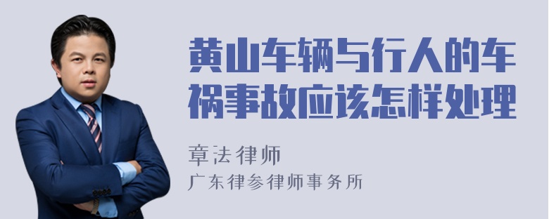 黄山车辆与行人的车祸事故应该怎样处理