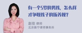 有一个5岁的男孩，怎么样才争取孩子的抚养权？