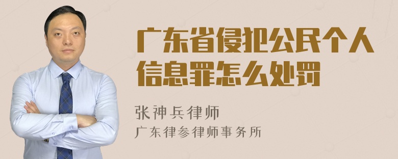 广东省侵犯公民个人信息罪怎么处罚