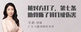 被对方打了，第七条肋骨断了算几级伤害