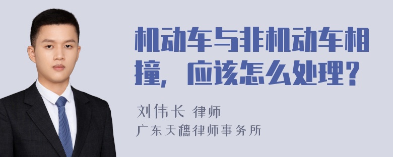 机动车与非机动车相撞，应该怎么处理？