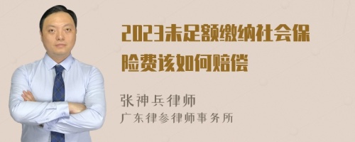 2023未足额缴纳社会保险费该如何赔偿