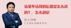 认罪不认罚的后果是怎么样的？，怎么规定