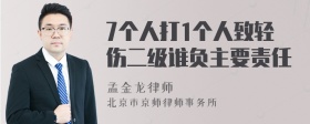 7个人打1个人致轻伤二级谁负主要责任