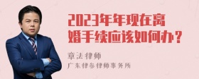 2023年年现在离婚手续应该如何办？