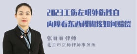 2023工伤左眼外伤性白内障看东西模糊该如何赔偿