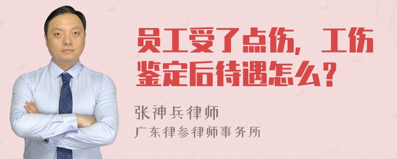 员工受了点伤，工伤鉴定后待遇怎么？