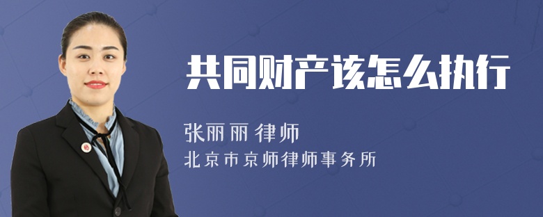 共同财产该怎么执行