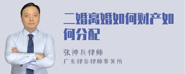 二婚离婚如何财产如何分配