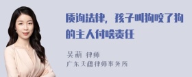 质询法律，孩子叫狗咬了狗的主人付啥责任