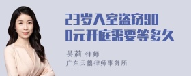 23岁入室盗窃900元开庭需要等多久