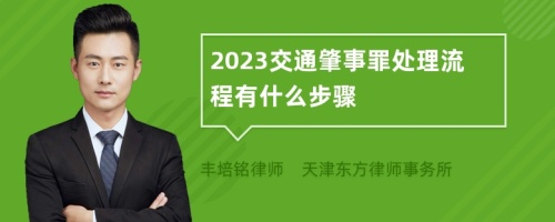 2023交通肇事罪处理流程有什么步骤