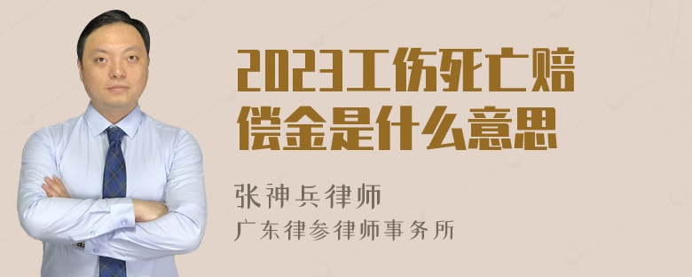 2023工伤死亡赔偿金是什么意思