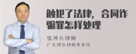 触犯了法律，合同诈骗罪怎样处理