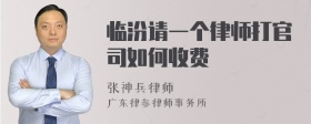 临汾请一个律师打官司如何收费