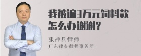 我被谝3万元饲料款怎么办谢谢？