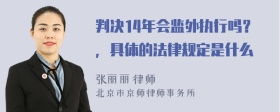 判决14年会监外执行吗？，具体的法律规定是什么