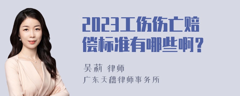 2023工伤伤亡赔偿标准有哪些啊？