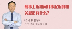 刑事上诉期间民事起诉的相关规定有什么？