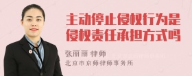 主动停止侵权行为是侵权责任承担方式吗