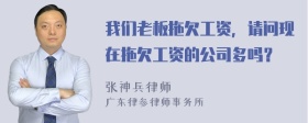 我们老板拖欠工资，请问现在拖欠工资的公司多吗？