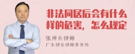 非法同居后会有什么样的危害，怎么规定