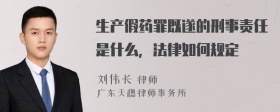 生产假药罪既遂的刑事责任是什么，法律如何规定