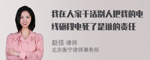 我在人家干活别人把我的电线砸段电死了是谁的责任