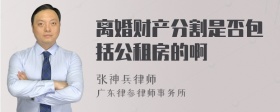 离婚财产分割是否包括公租房的啊