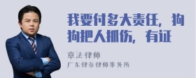 我要付多大责任，狗狗把人抓伤，有证