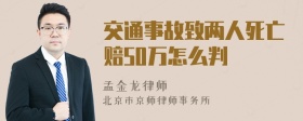 交通事故致两人死亡赔50万怎么判