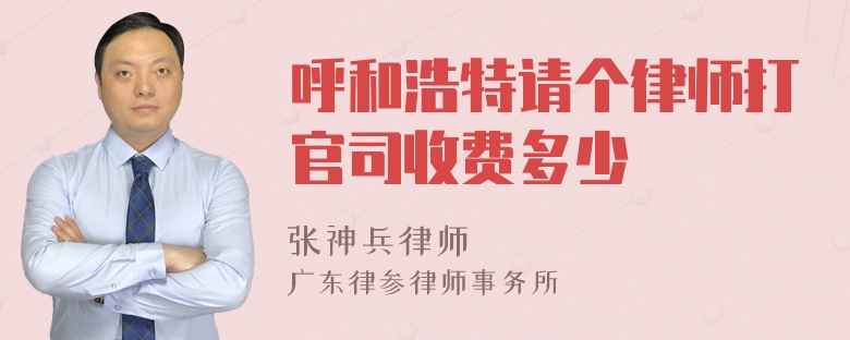 呼和浩特请个律师打官司收费多少