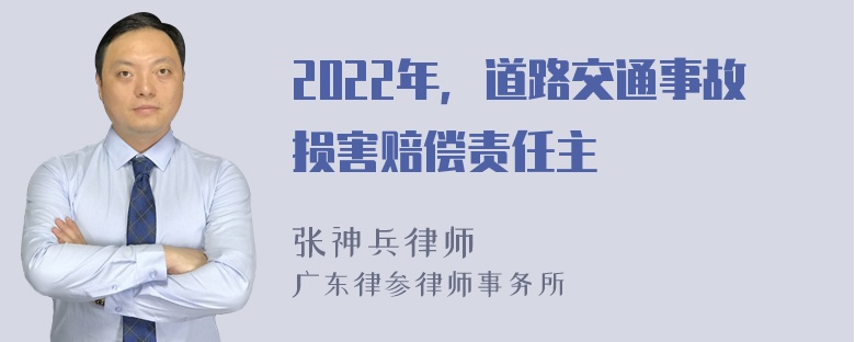 2022年，道路交通事故损害赔偿责任主