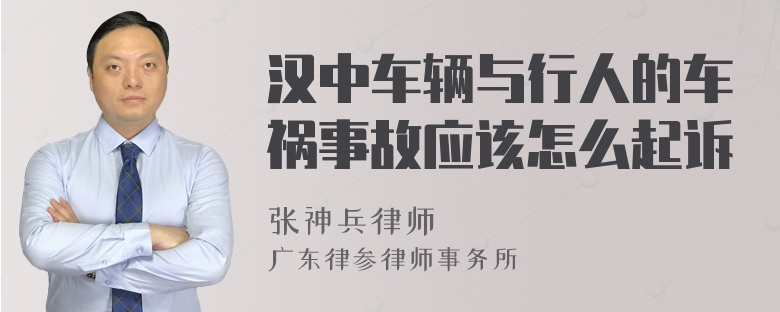 汉中车辆与行人的车祸事故应该怎么起诉