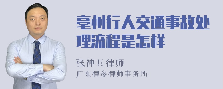 亳州行人交通事故处理流程是怎样