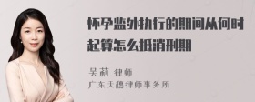 怀孕监外执行的期间从何时起算怎么抵消刑期