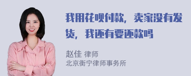 我用花呗付款，卖家没有发货，我还有要还款吗